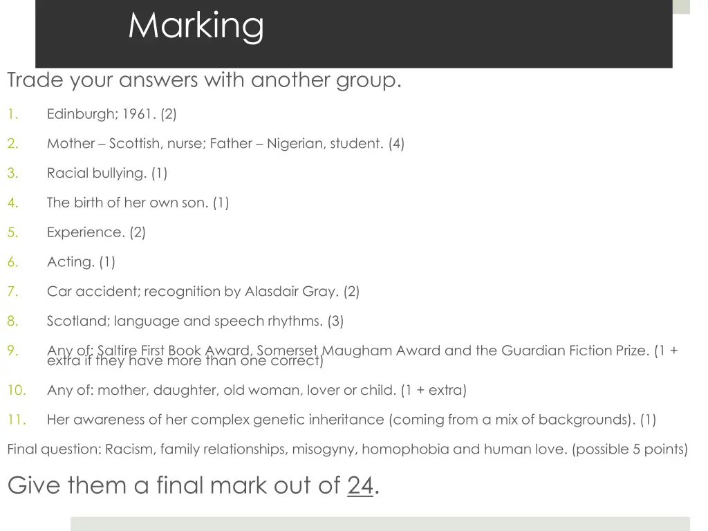 marking