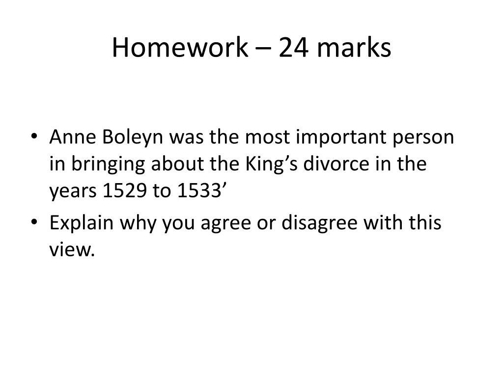 homework 24 marks