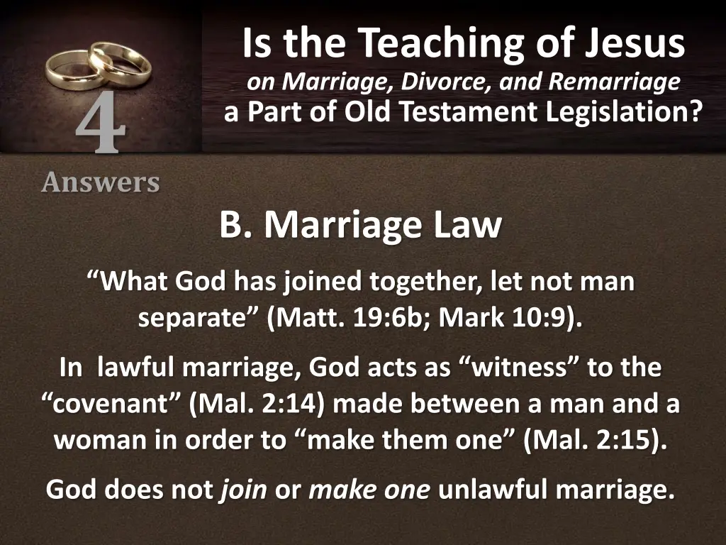 is the teaching of jesus on marriage divorce 19