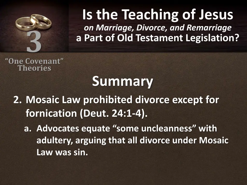 is the teaching of jesus on marriage divorce 2