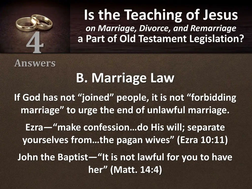 is the teaching of jesus on marriage divorce 20