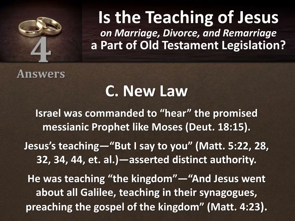 is the teaching of jesus on marriage divorce 22