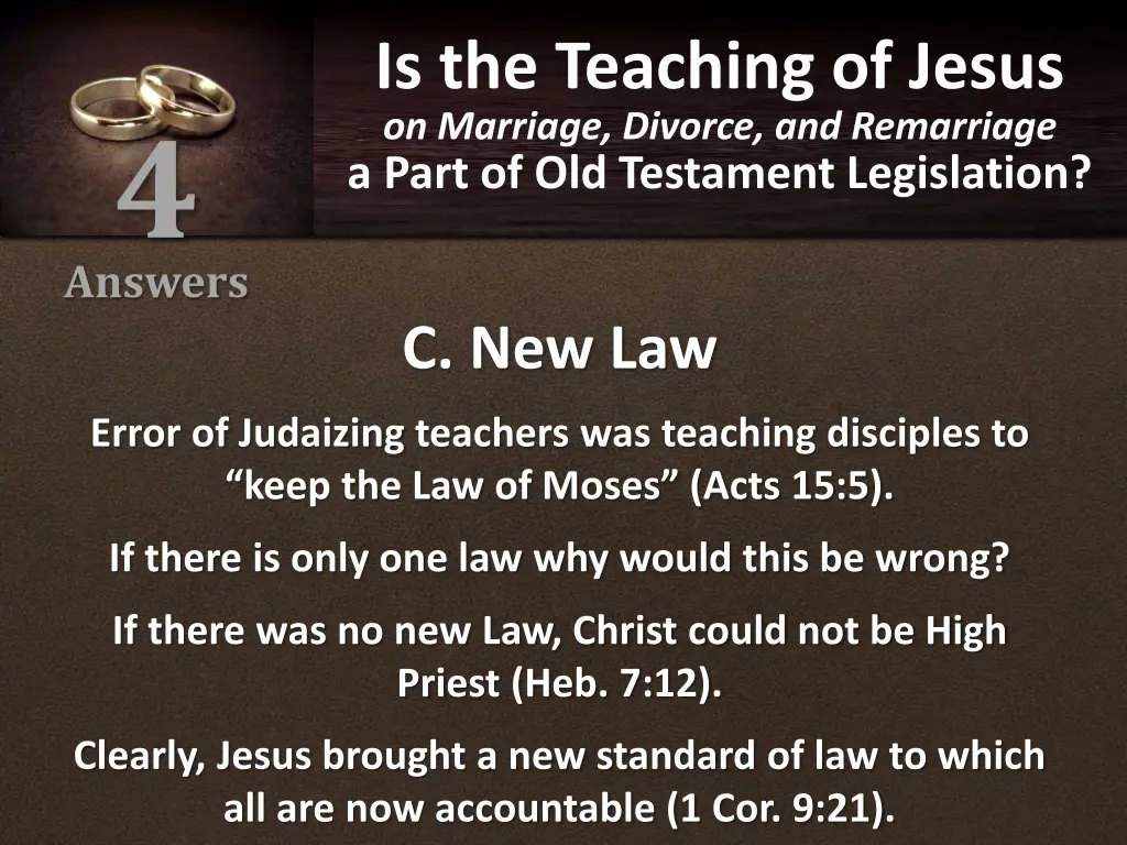 is the teaching of jesus on marriage divorce 23