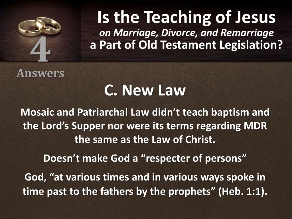 is the teaching of jesus on marriage divorce 25