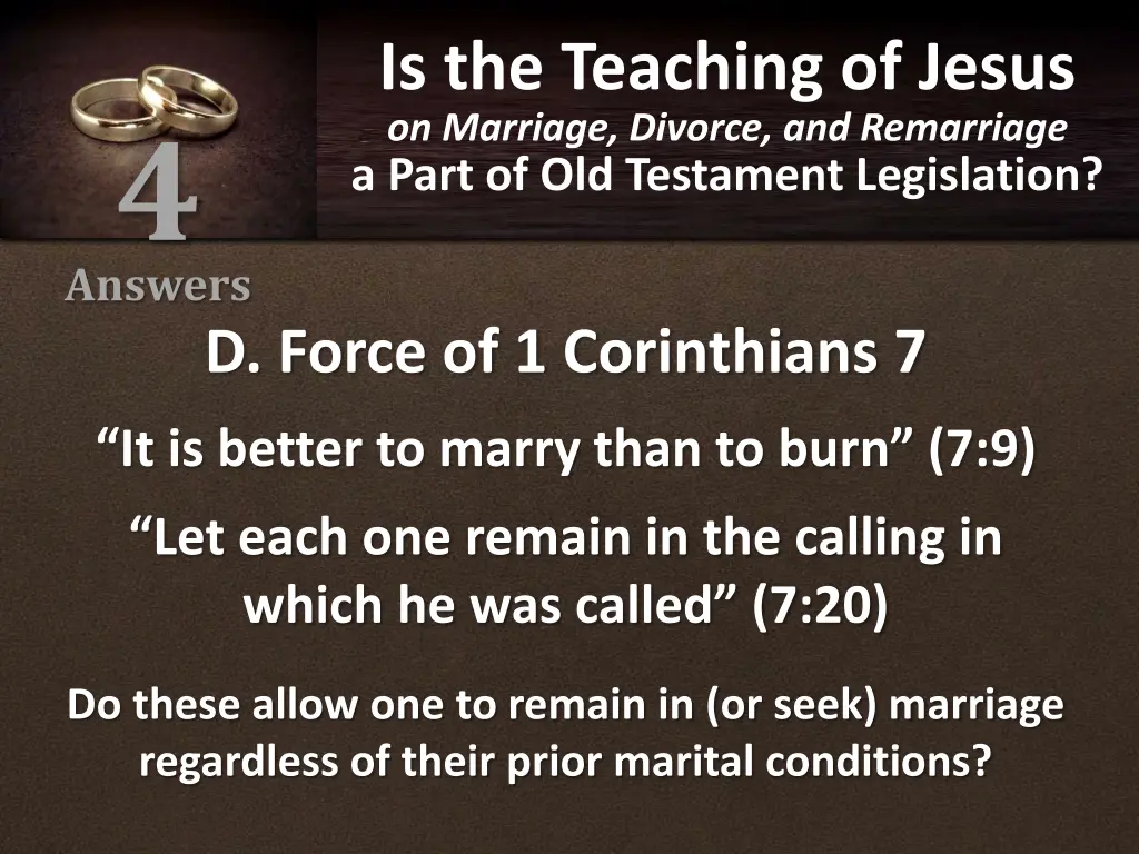 is the teaching of jesus on marriage divorce 30