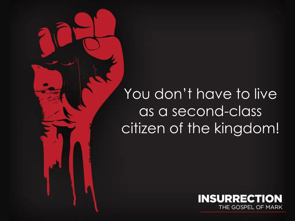 you don t have to live as a second class citizen