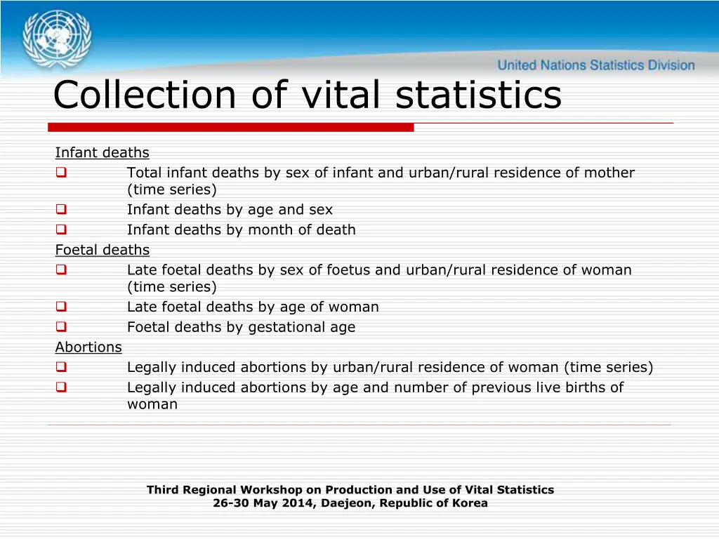 collection of vital statistics 3