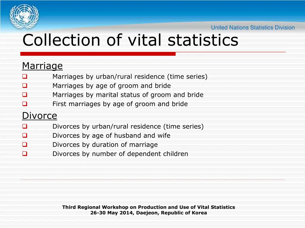 collection of vital statistics 4