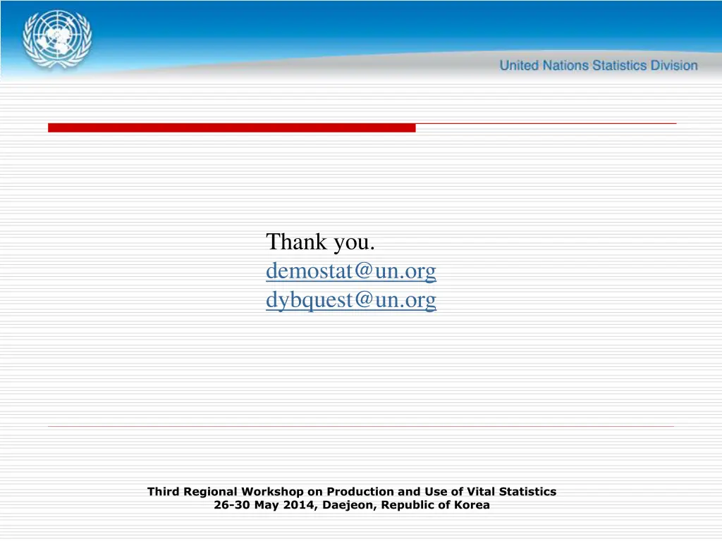 thank you demostat@un org dybquest@un org