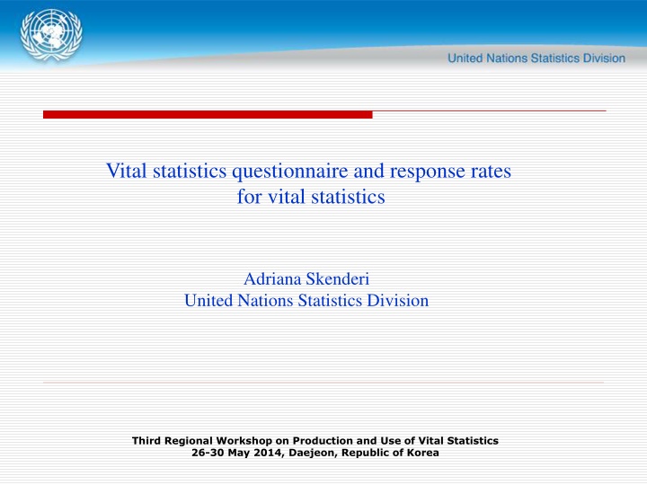 vital statistics questionnaire and response rates