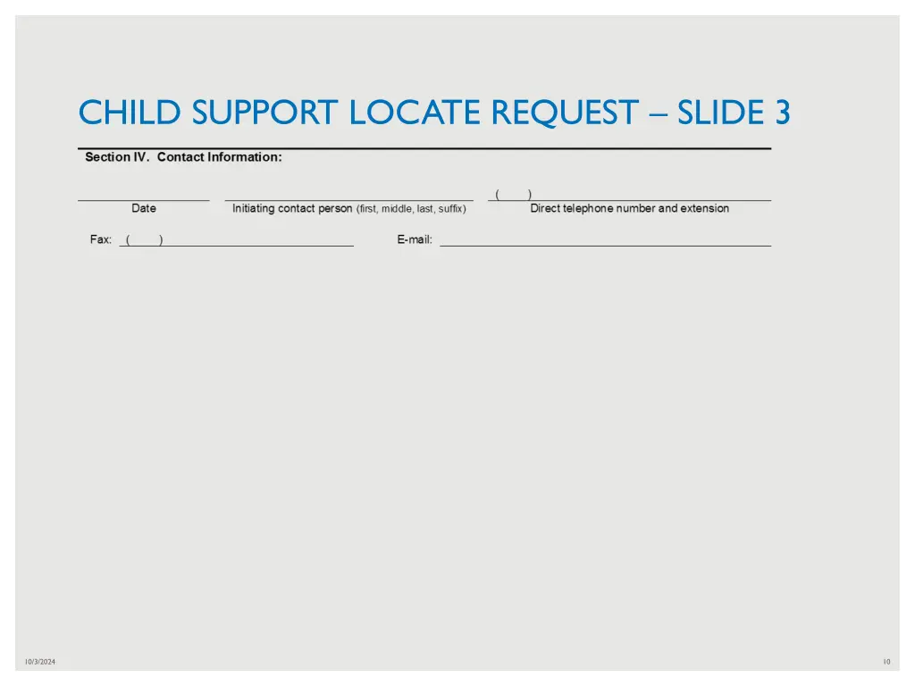 child support locate request slide 3