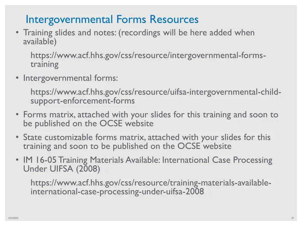 intergovernmental forms resources