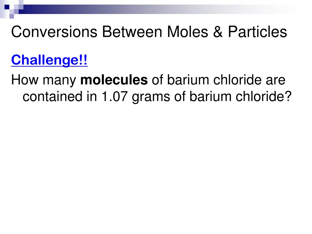 conversions between moles particles 1