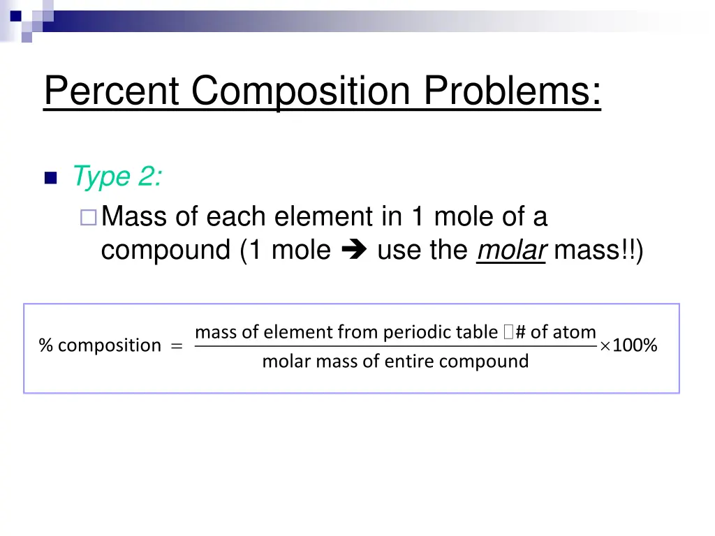 percent composition problems 3