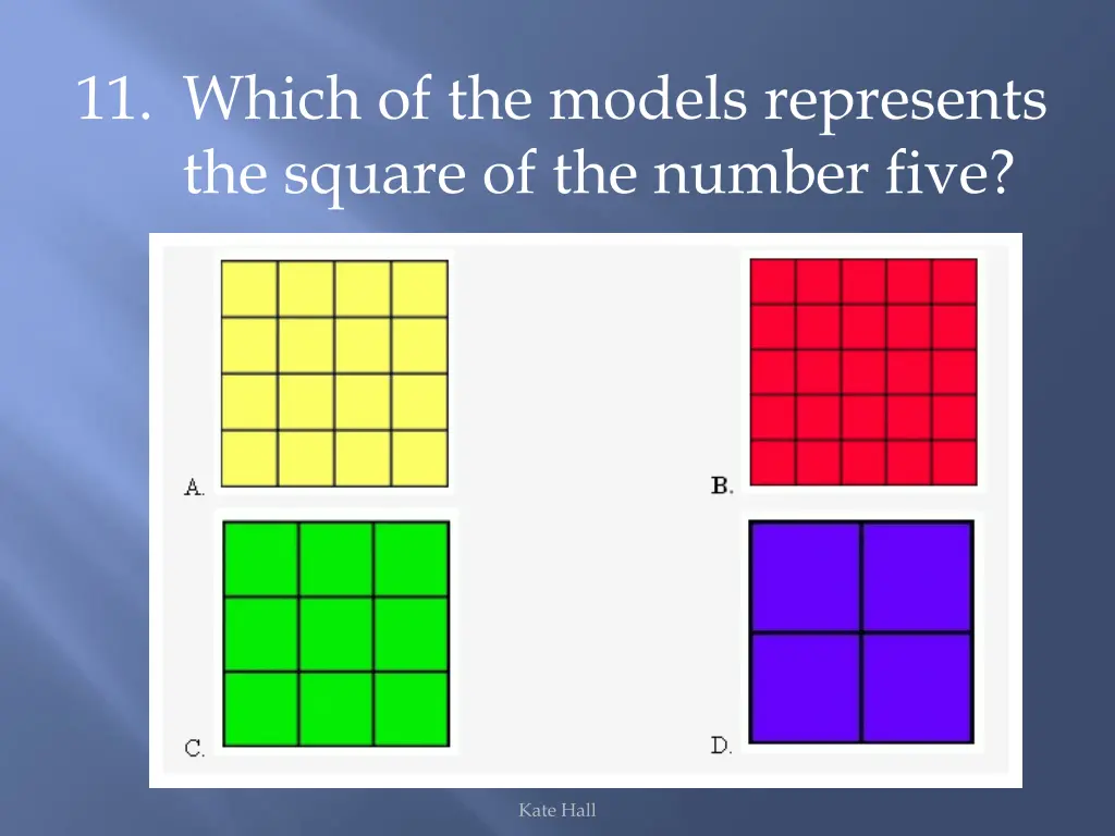 11 which of the models represents the square