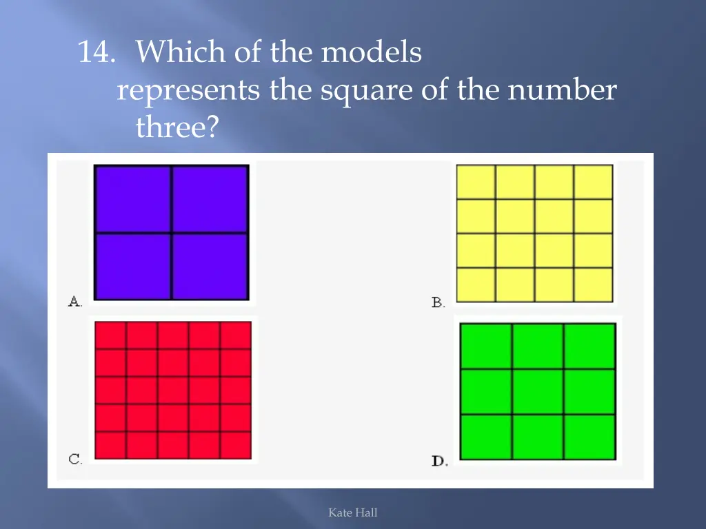 14 which of the models represents the square