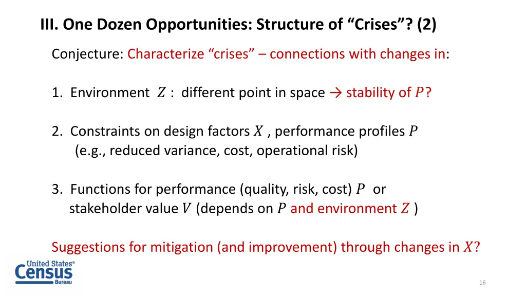 iii one dozen opportunities structure of crises 2