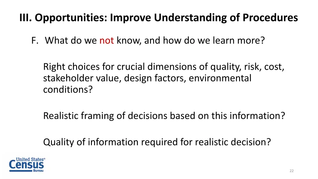 iii opportunities improve understanding 5