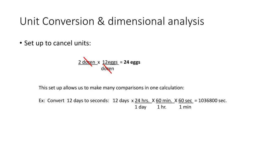 unit conversion dimensional analysis