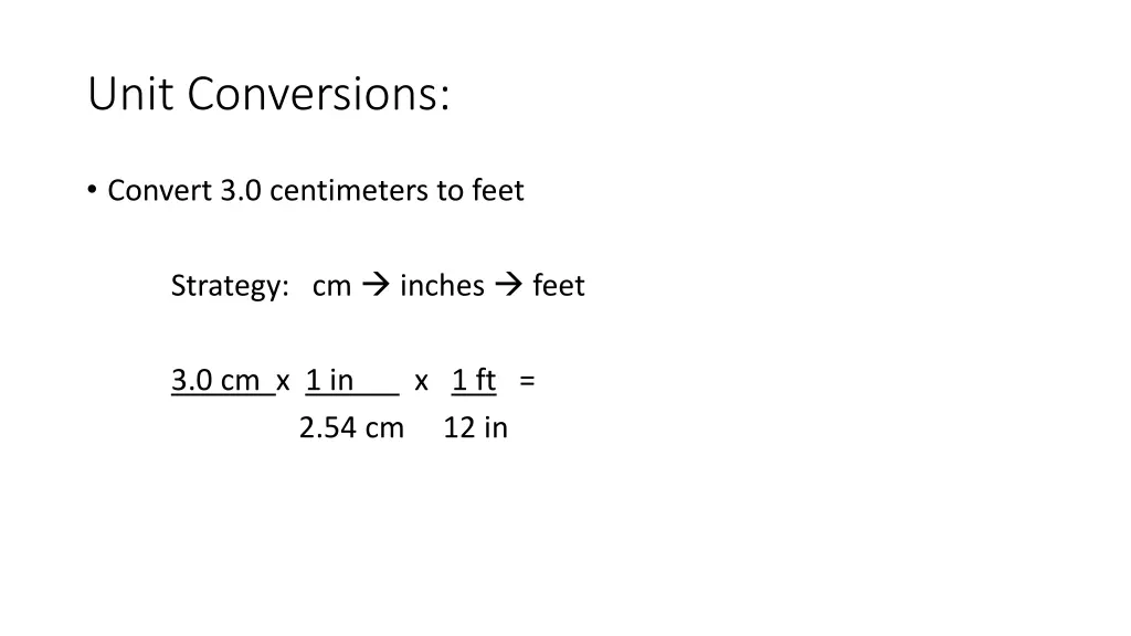 unit conversions