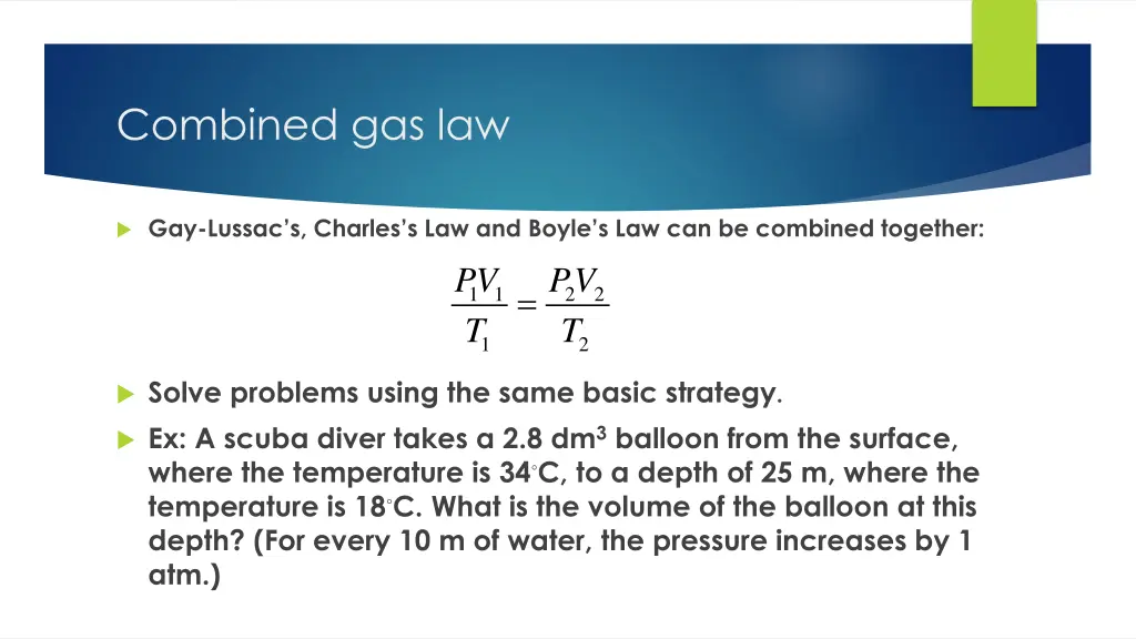 combined gas law