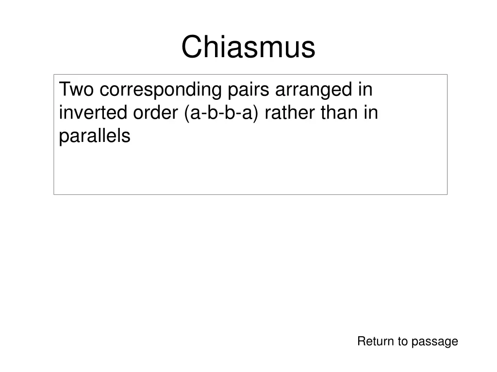 chiasmus