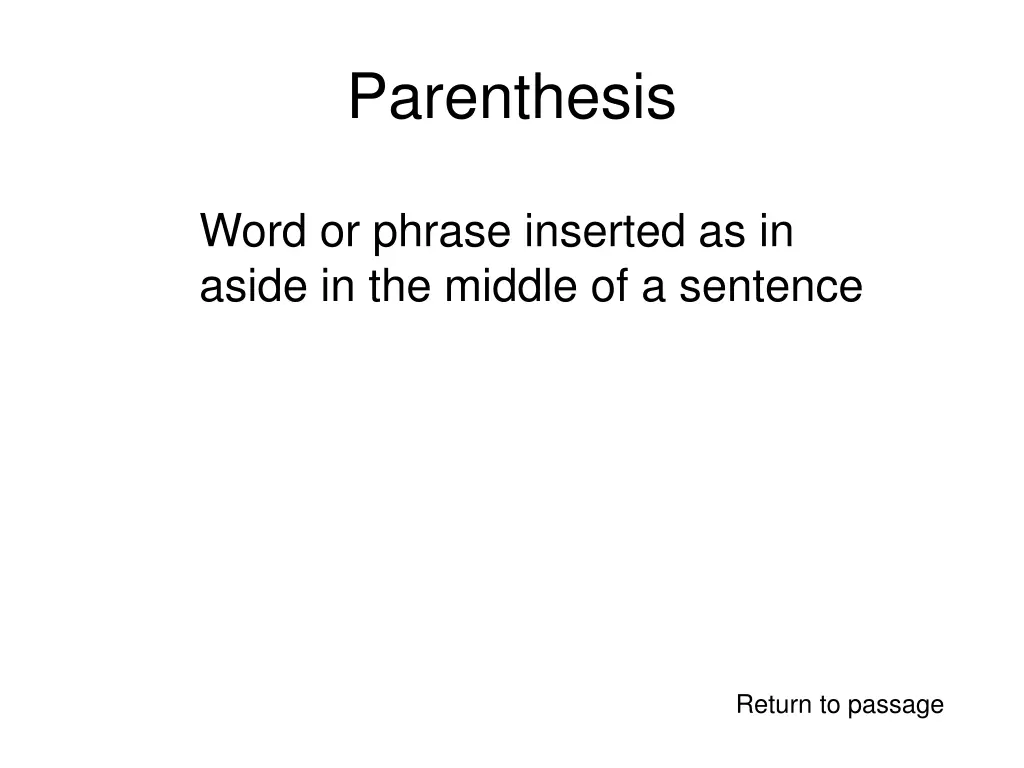 parenthesis