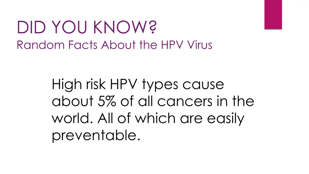 did you know random facts about the hpv virus 2