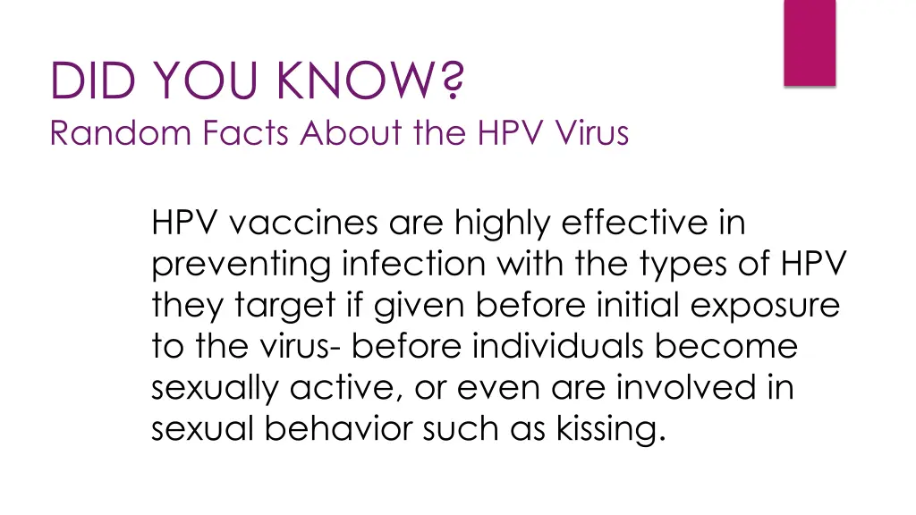 did you know random facts about the hpv virus 8