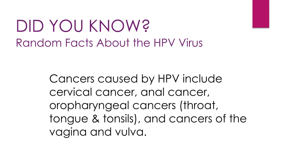 did you know random facts about the hpv virus 9