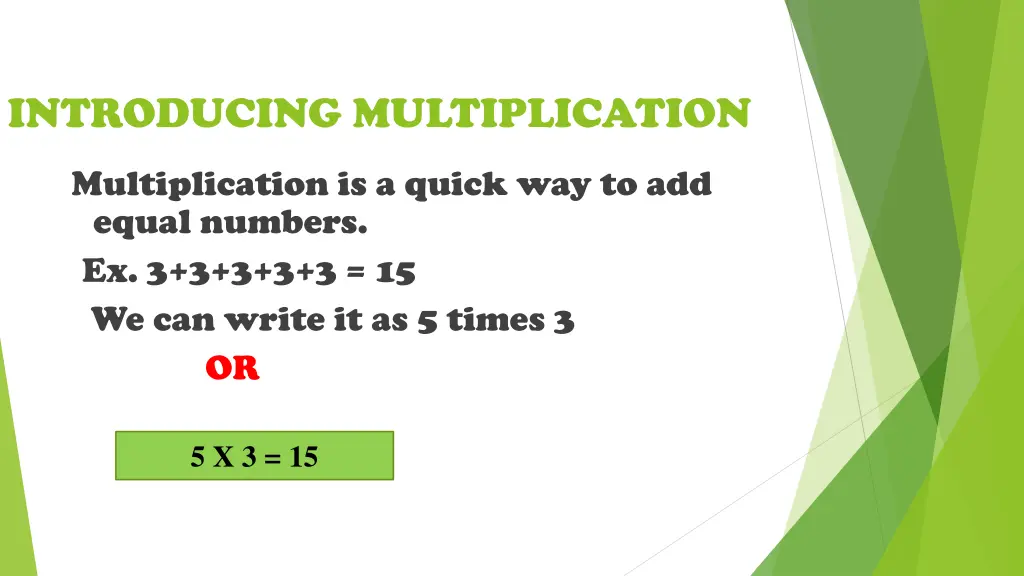 introducing multiplication