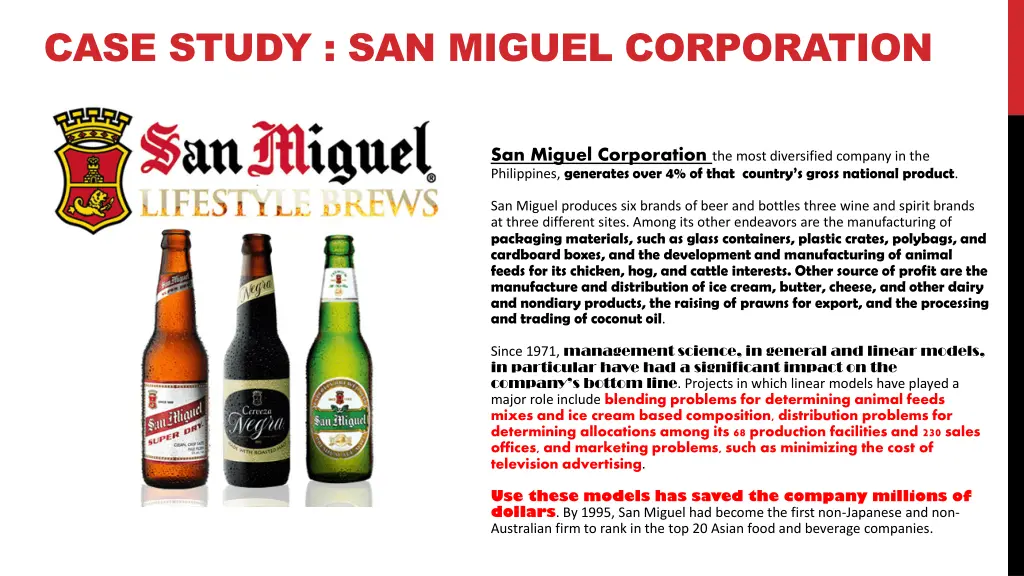 case study san miguel corporation