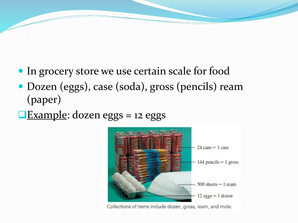 in grocery store we use certain scale for food