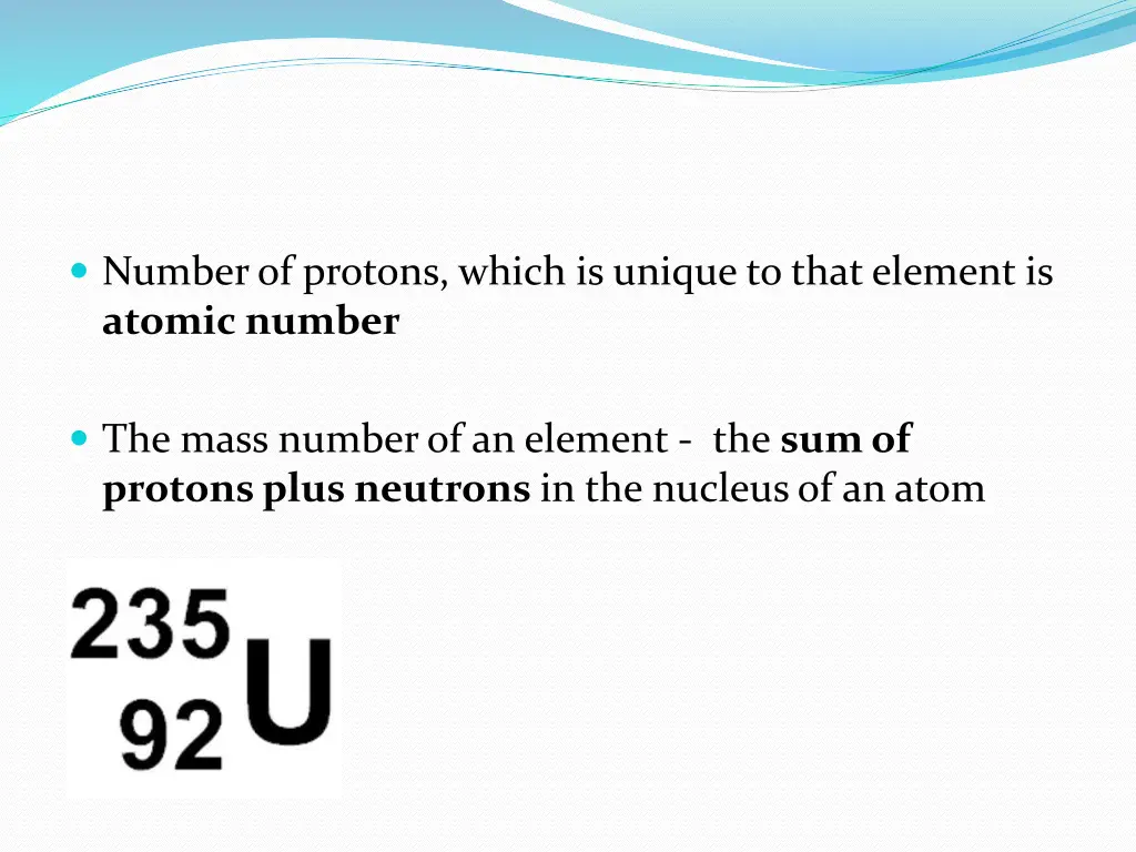 number of protons which is unique to that element