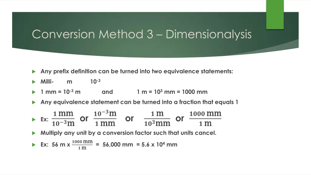 conversion method 3 dimensionalysis 2