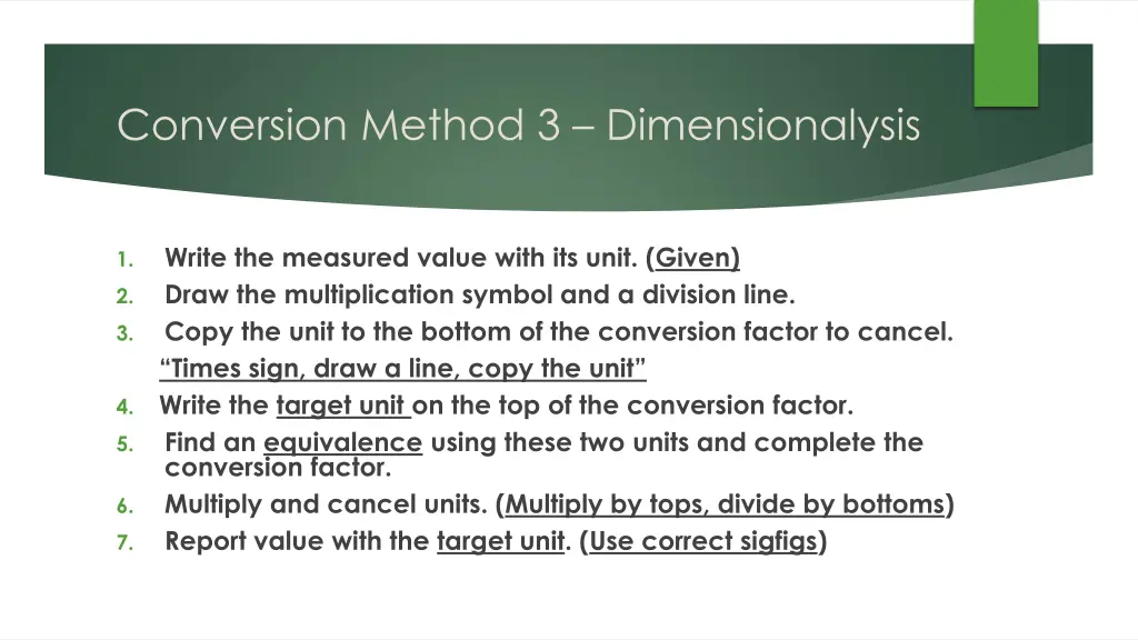 conversion method 3 dimensionalysis