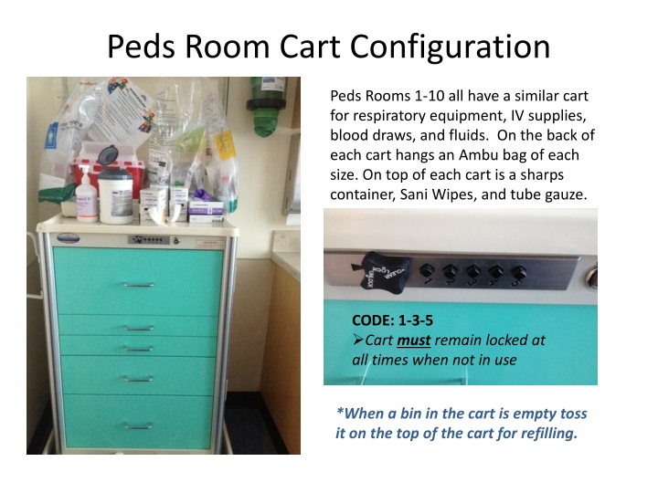 peds room cart configuration