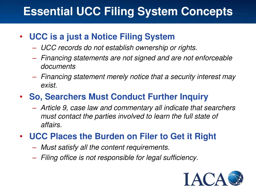 essential ucc filing system concepts