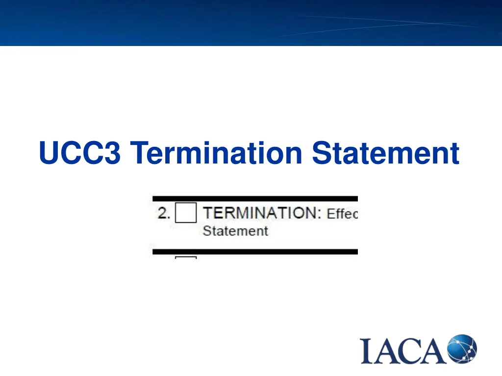 ucc3 termination statement