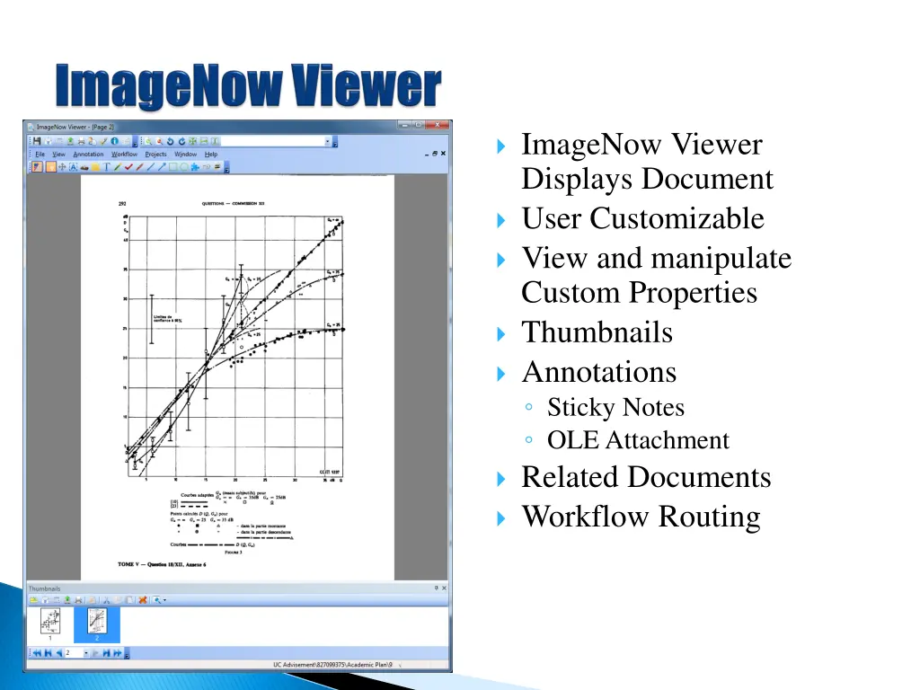 imagenow viewer displays document user