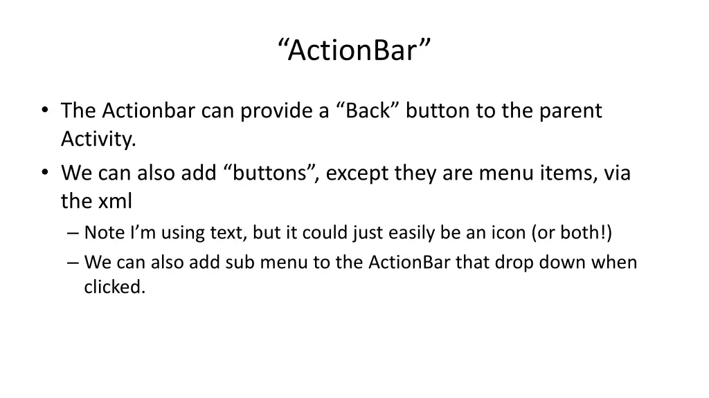 actionbar