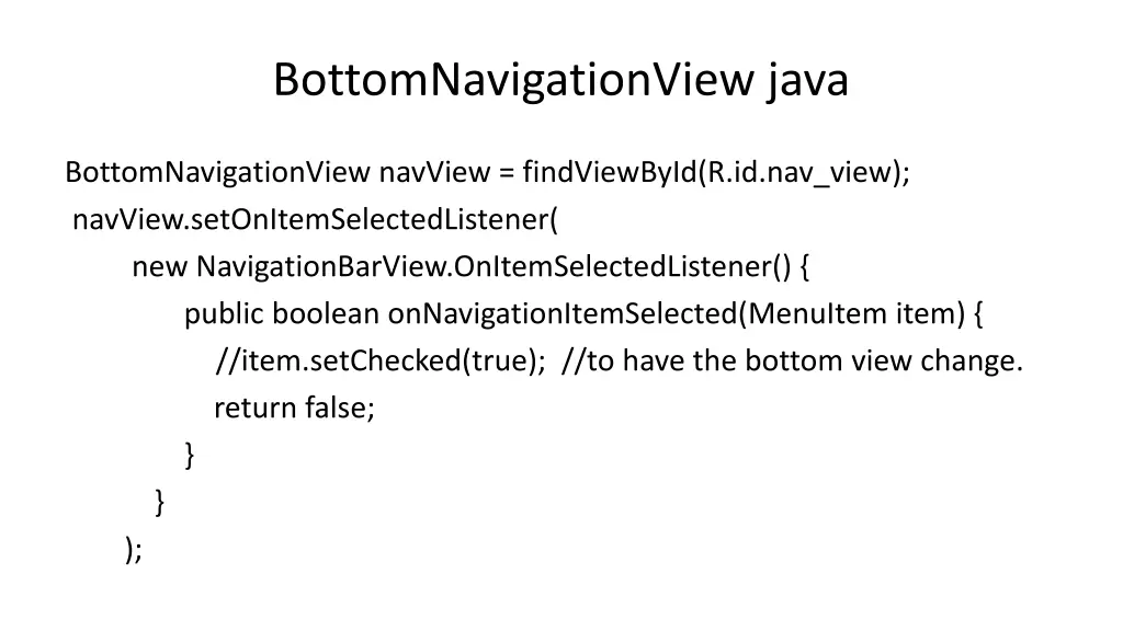 bottomnavigationview java