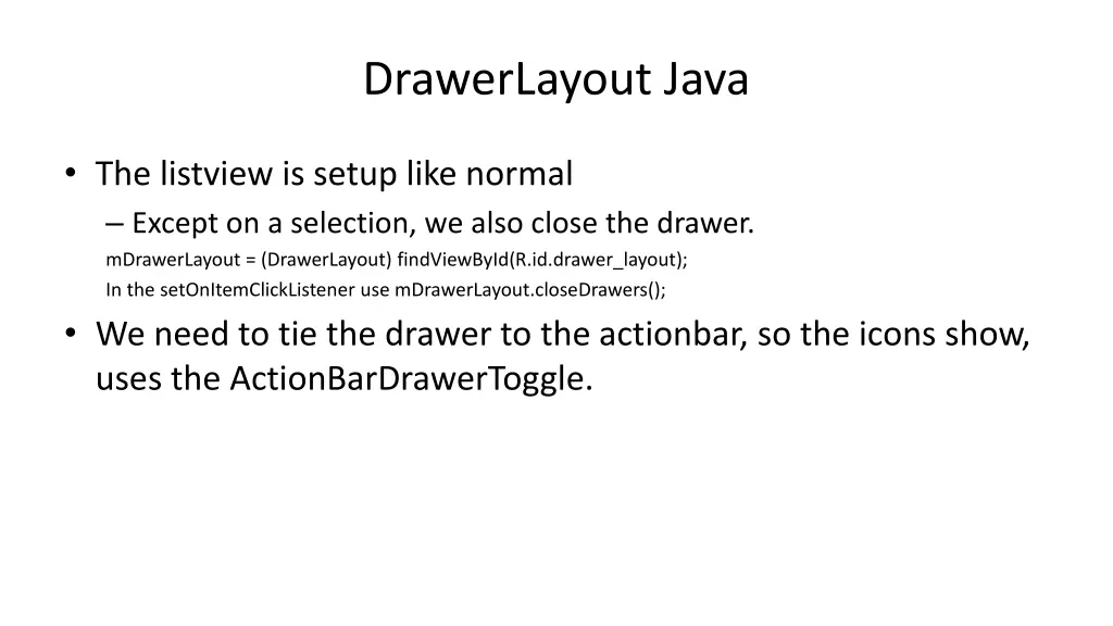 drawerlayout java