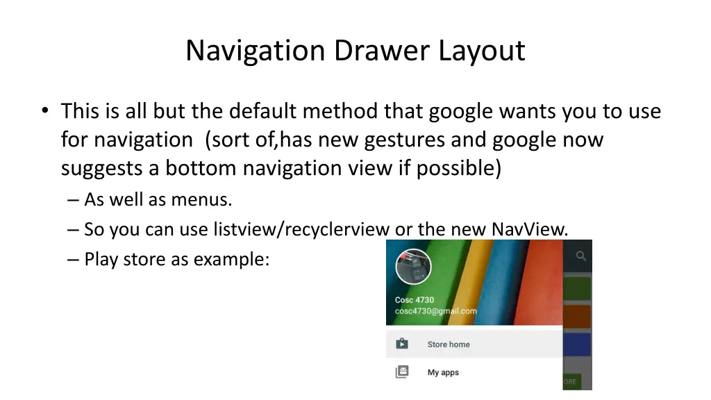 navigation drawer layout