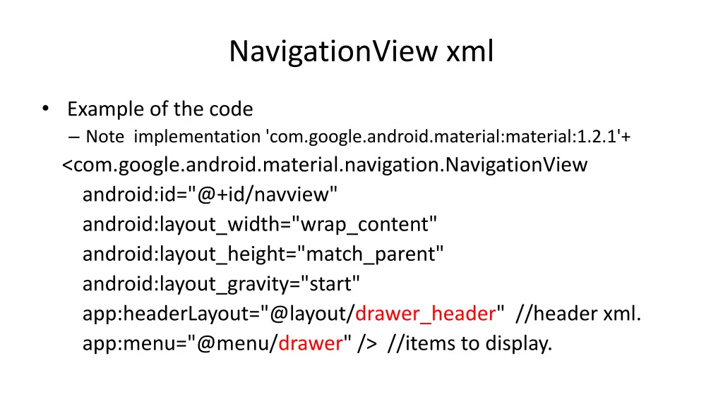 navigationview xml