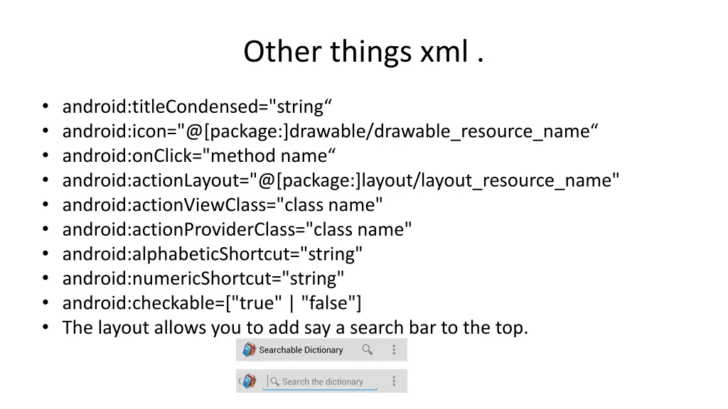 other things xml