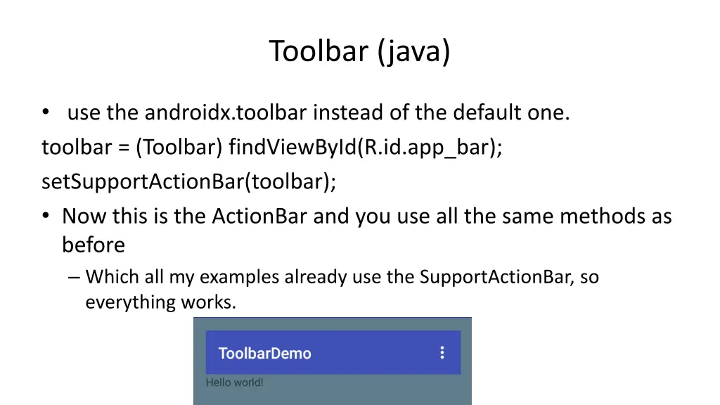 toolbar java