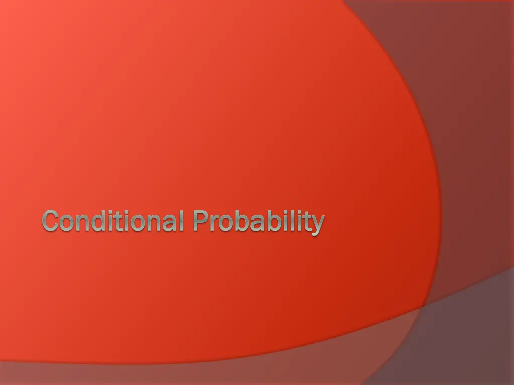 conditional probability conditional probability