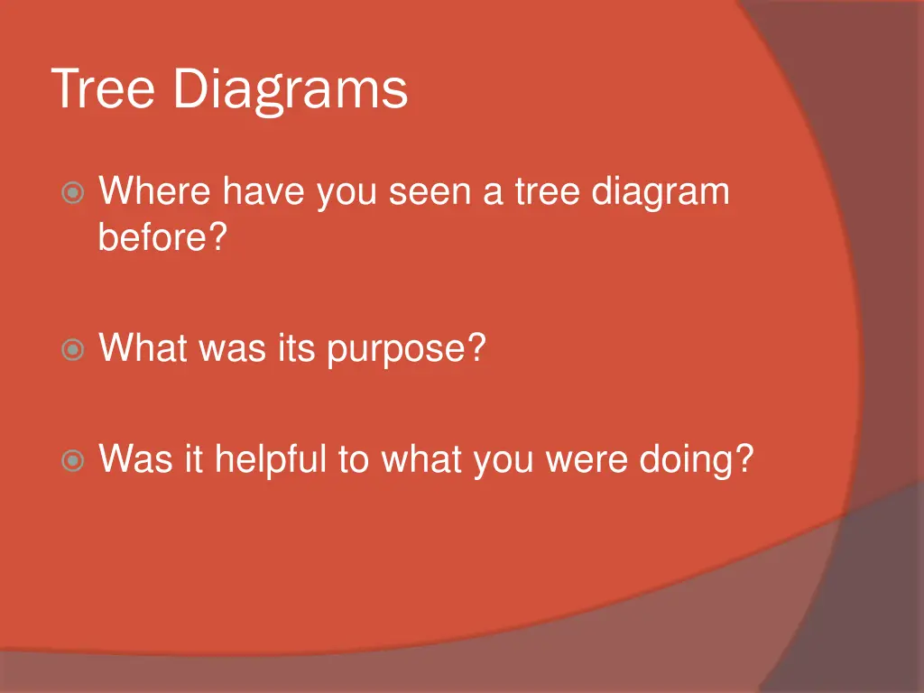 tree diagrams