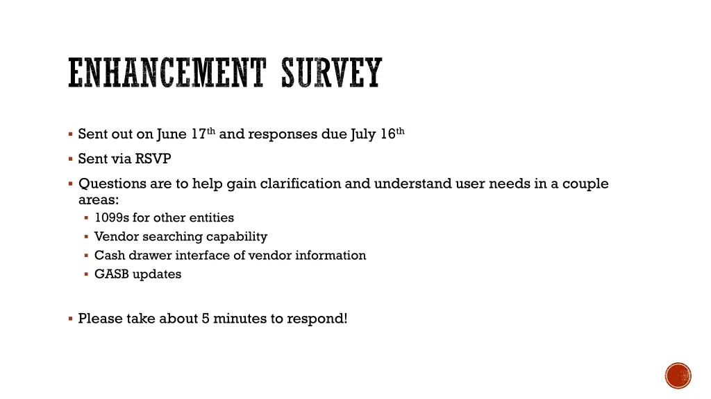 enhancement survey